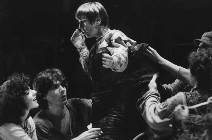 With Susan Edwards, Angela Pietropinto, The Suicide, ANTA Theater (Broadway) 1980