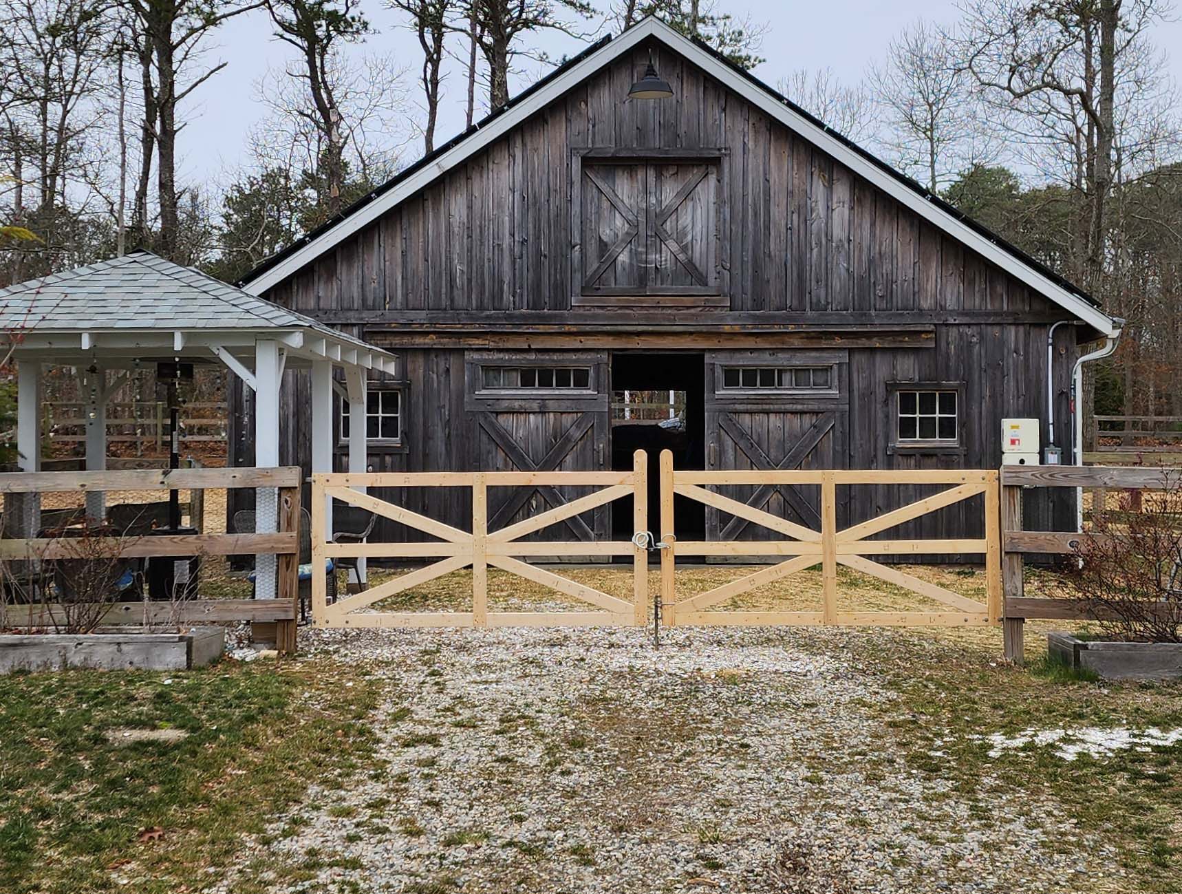 Woodwork — barn gates installed